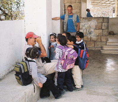 CPTer Jerry with young Qurtuba School pupils
